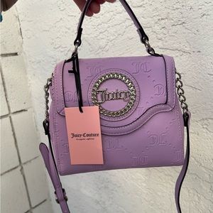 JUICY COUTURE Bag Circle Mini Crossbody - Lavender Purple Hearts